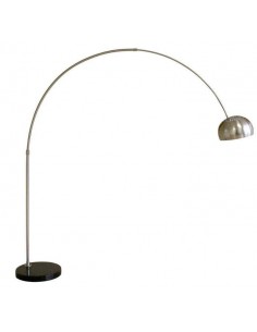 Candeeiro de chão de design ARC, cromado, base em mármore...