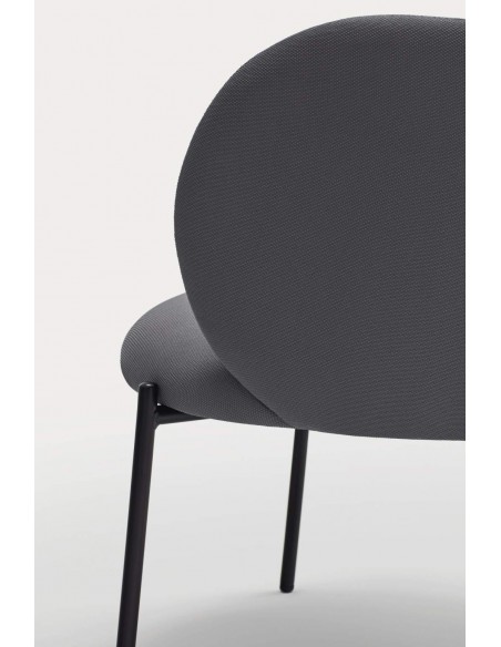 Poltrona de design Mogi, tecido, metal