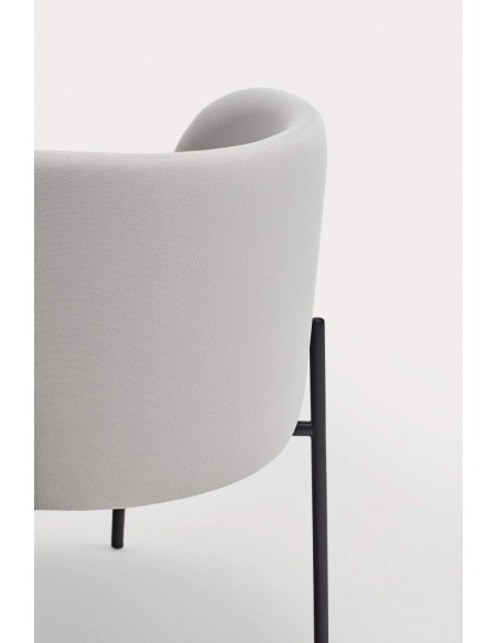 Poltrona de design Mogi, tecido, metal