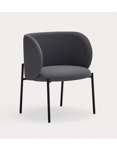 Poltrona de design Mogi, tecido, metal