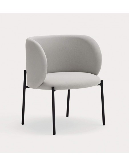 Poltrona de design Mogi, tecido, metal