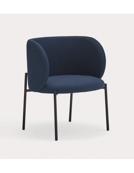 Butaca de diseño Mogi, tejido, metal