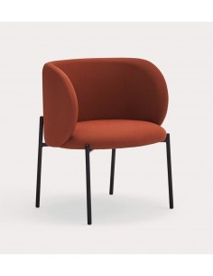 Poltrona de design Mogi, tecido, metal