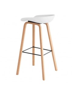 Taburete fijo nordico RUni 76, madera, plástico. 2