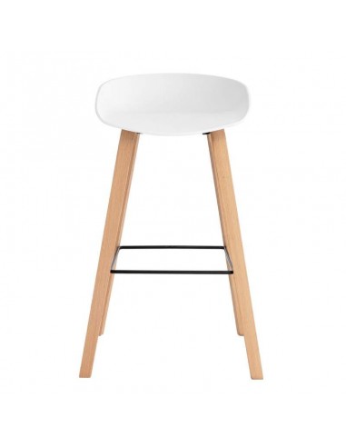 Taburete fijo nordico RUni 76, madera, plástico.