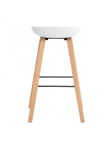 Taburete fijo nordico RUni 76, madera, plástico.