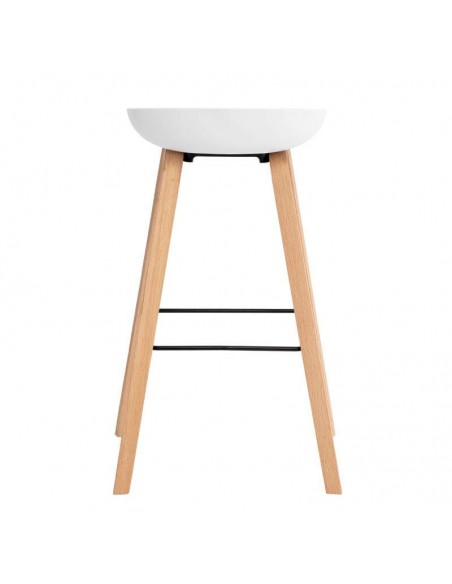 Taburete fijo nordico RUni 76, madera, plástico.