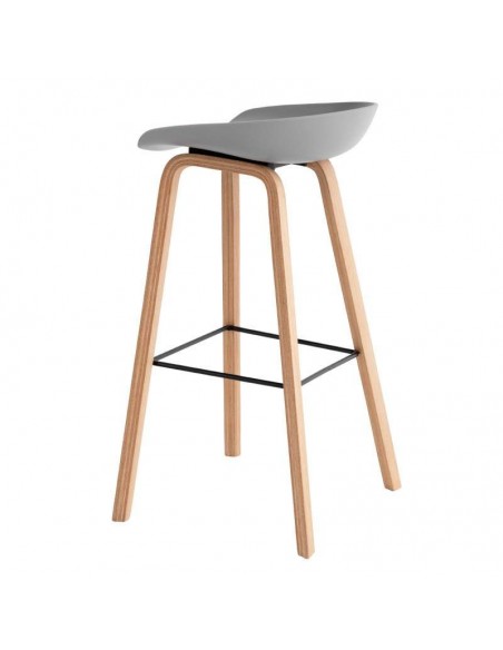 Taburete fijo nordico RUni 76, madera, plástico. Taburete fijo nordico RUni 76, madera, plástico.