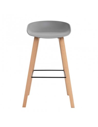 Taburete fijo nordico RUni 76, madera, plástico.