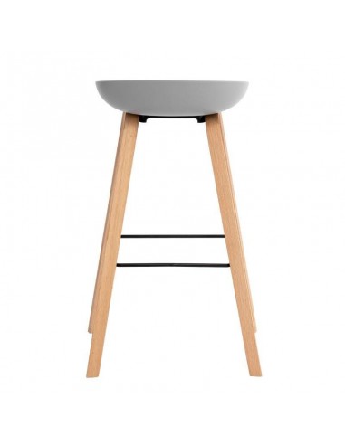 Taburete fijo nordico RUni 76, madera, plástico.