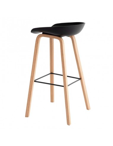 Taburete fijo nordico RUni 76, madera, plástico.