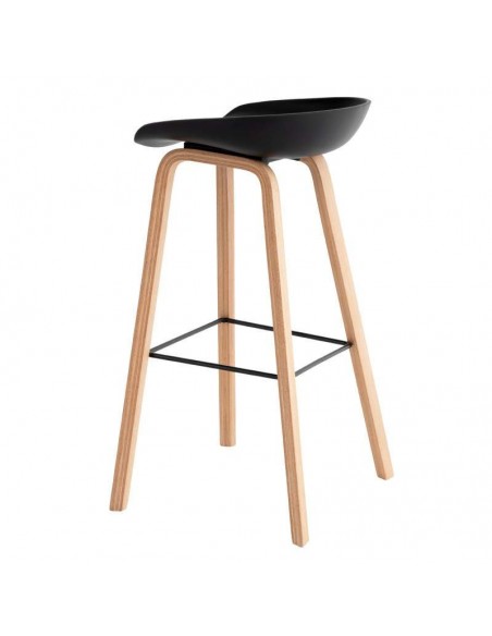 Taburete fijo nordico RUni 76, madera, plástico. Taburete fijo nordico RUni 76, madera, plástico.