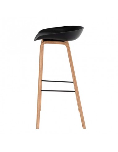 Taburete fijo nordico RUni 76, madera, plástico.