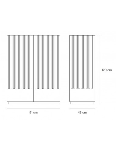 Teulat mueble auxiliar DORIC 90x120, negro