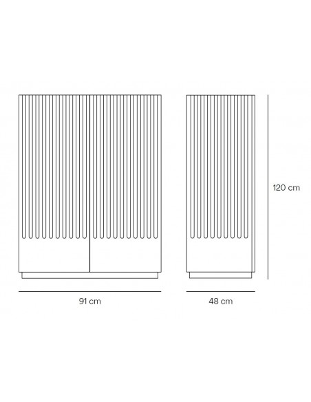 Teulat mueble auxiliar DORIC 90x120, negro
