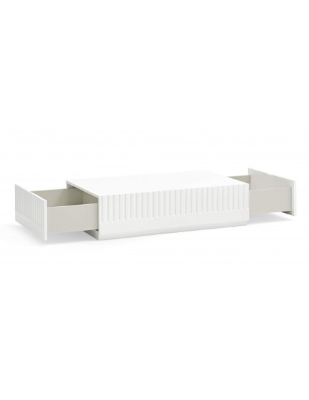 TEULAT mesa de café DORIC 110X60 com Gavetas, Branco