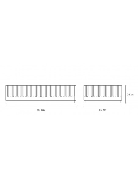TEULAT mesa de café DORIC 110X60 com Gavetas, Branco