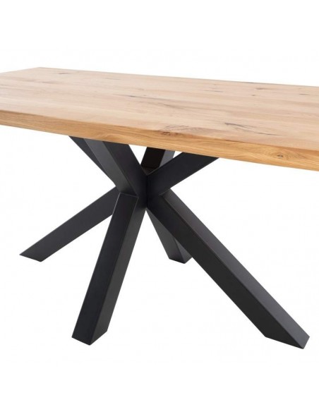 Mesa fixa GRACE 180x95 Carvalho, metal preto