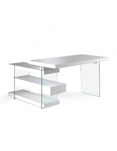 ESCRITORIO RUMBLE 140x65 (127) blanco, CRISTAL