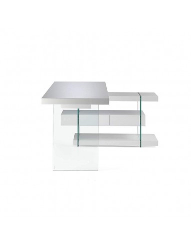 ESCRITORIO RUMBLE 140x65 (127) blanco, CRISTAL