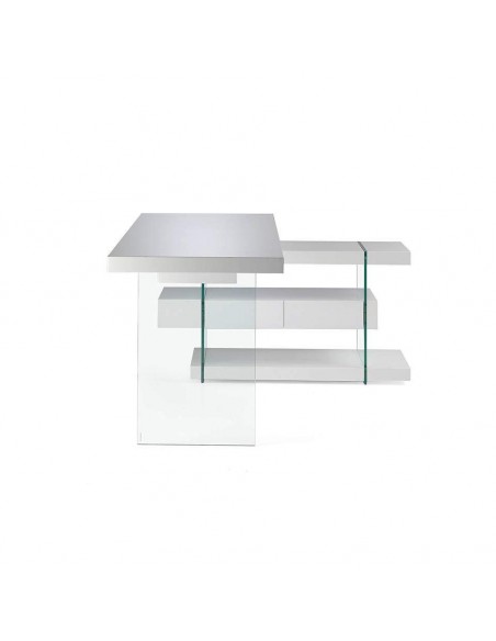 ESCRITORIO RUMBLE 140x65 (127) blanco, CRISTAL ESCRITORIO RUMBLE 140x65 (127) blanco, CRISTAL