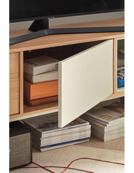 Teulat MUEBLE TV YOKO 180x40, CREMA, ROBLE Teulat MUEBLE TV YOKO 180x40, CREMA, ROBLE