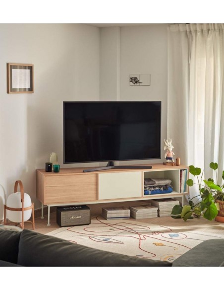 Teulat MUEBLE TV YOKO 180x40, CREMA, ROBLE Teulat MUEBLE TV YOKO 180x40, CREMA, ROBLE