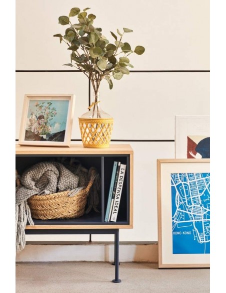 Teulat MUEBLE TV YOKO 180x40, GRIS ANTRACITA, ROBLE Teulat MUEBLE TV YOKO 180x40, GRIS ANTRACITA, ROBLE