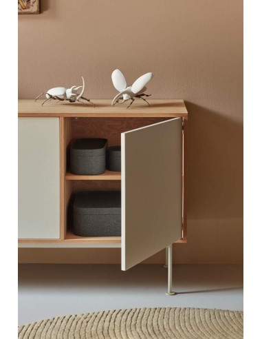 Teulat APARADOR minimalista YOKO 180x45, CREMA, ROBLE