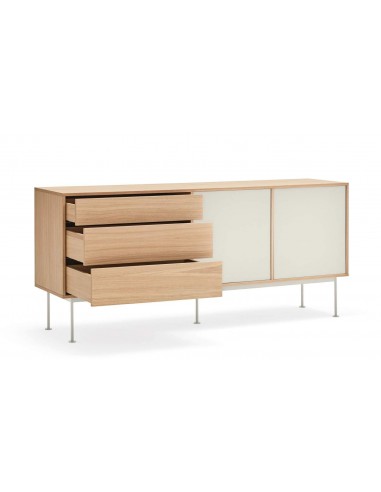 Teulat APARADOR minimalista YOKO 180x45, CREMA, ROBLE