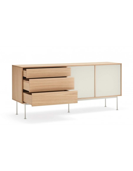 TEULAT cômoda minimalista YOKO 180X45, creme, Carvalho TEULAT cômoda minimalista YOKO 180X45, creme, Carvalho