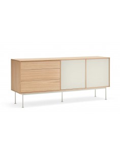 Teulat APARADOR minimalista YOKO 180x45, CREMA, ROBLE