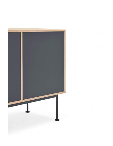 Teulat APARADOR minimalista YOKO 180x45, GRIS ANTRACITA, ROBLE