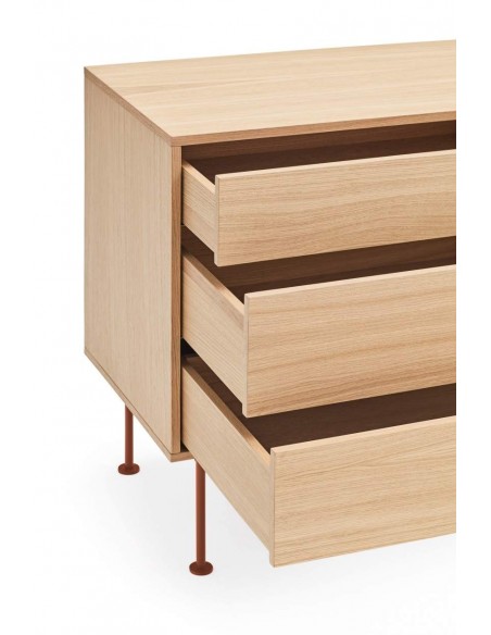 TEULAT cômoda minimalista YOKO 180x45, telha, Carvalho