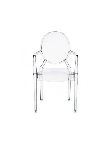 Silla de diseño Borbon, policarbonato transparente