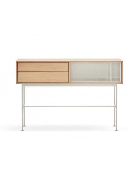 Teulat console recebedor minimalista YOKO 120x35, creme, Carvalho