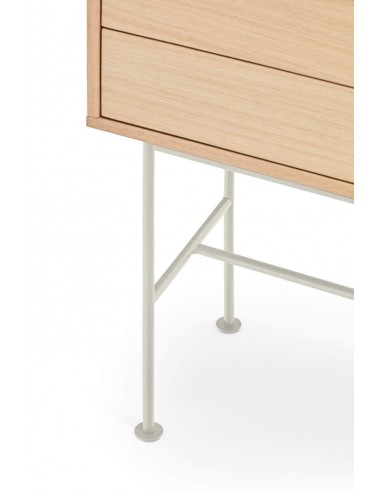 Teulat consola recibidor minimalista YOKO 120x35, crema, ROBLE