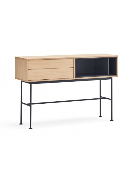 Teulat consola recibidor minimalista YOKO 120x35, GRIS, ROBLE