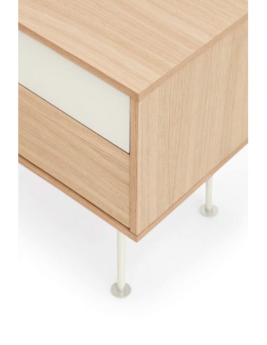 Teulat mesinha minimalista YOKO 52X35, creme, Carvalho