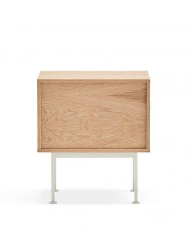 Teulat mesita minimalista YOKO 52x35, CREMA, ROBLE