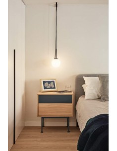 Teulat mesita minimalista YOKO 52x35, GRIS ANTRACITA, ROBLE 2