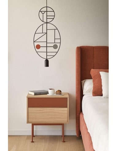 Teulat mesita minimalista YOKO 52x35, TEJA, ROBLE