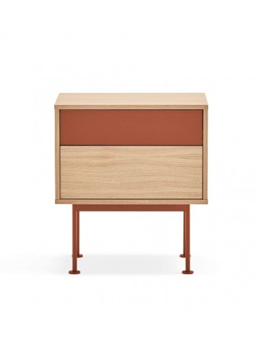 Teulat mesita minimalista YOKO 52x35, TEJA, ROBLE