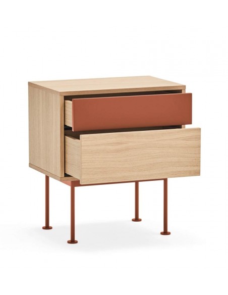 Teulat mesita minimalista YOKO 52x35, TEJA, ROBLE Teulat mesita minimalista YOKO 52x35, TEJA, ROBLE