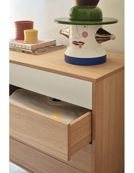 Teulat confortável minimalista YOKO 90x45, creme, Carvalho Teulat confortável minimalista YOKO 90x45, creme, Carvalho