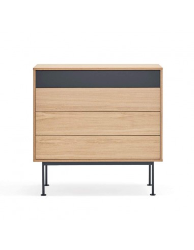 Teulat confortável minimalista YOKO 90x45, cinza antracite, Carvalho