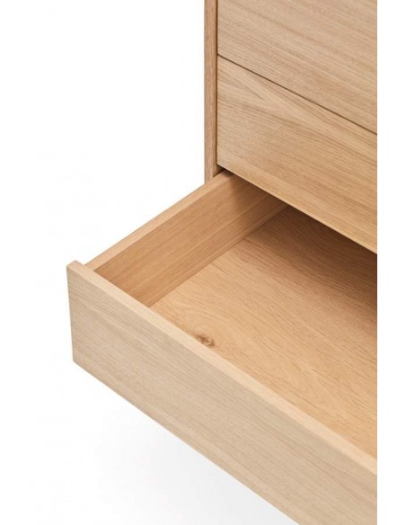 Teulat cómoda minimalista YOKO 90x45, TEJA, ROBLE