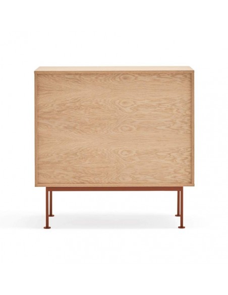 Teulat cómoda minimalista YOKO 90x45, TEJA, ROBLE