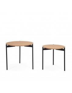 CONJUNTO DE 2 MESAS DE CENTRO DESIGN INDUSTRIAL, ELISABHET. 2
