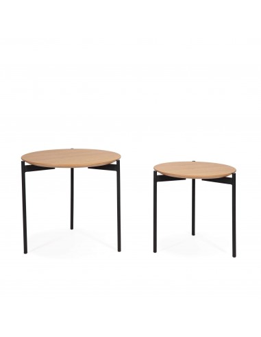 CONJUNTO DE 2 MESAS DE CENTRO DESIGN INDUSTRIAL, ELISABHET.